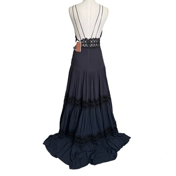 NWT Silvia Tcherassi Annabella Guipure Lace Dress in Black XS - Picture 8 of 16